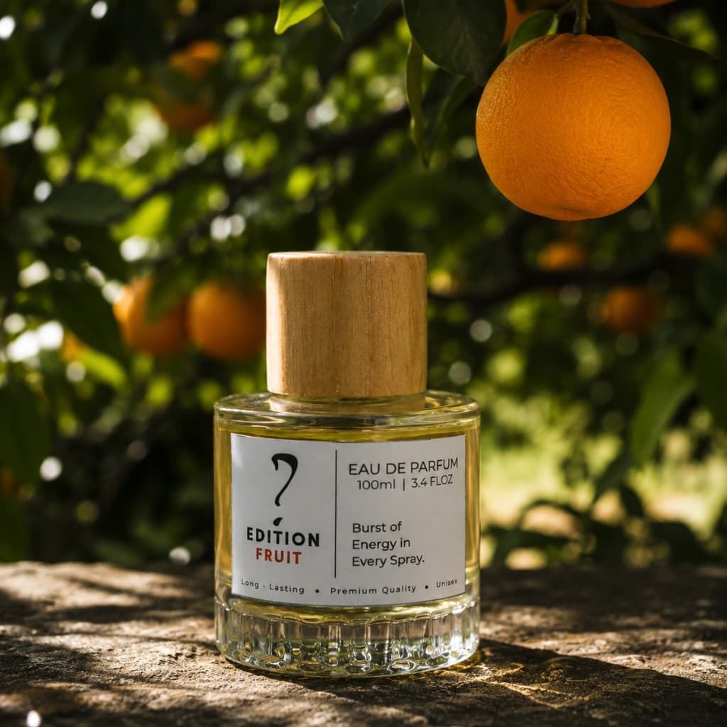 Edition Fruit bottle in an orange grove
